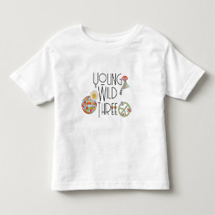 Pour Les Tous Petits Jeune, sauvage et trois T-shirt enfant anniversa