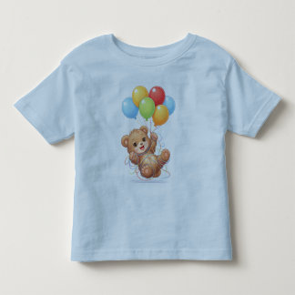 Pour Les Tous Petits Joli Ours Ballon Anniversaire T-Shirt Enfant