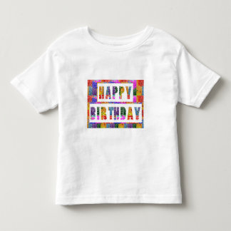 Pour Les Tous Petits JOYEUX ANNIVERSAIRE : T-shirt fin du Jersey