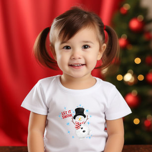 Pour Les Tous Petits Laisser Enneiger Snowman Toddler T-shirt