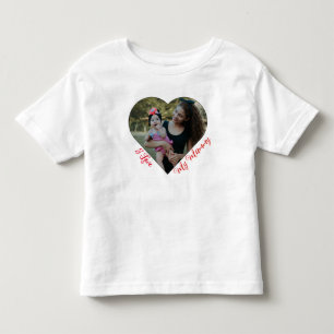 Pour Les Tous Petits Minime photo de coeur J'aime ma maman T-shirt