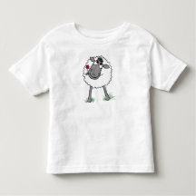 Mouton sot amusant avec Fleur, T-shirt Toddler