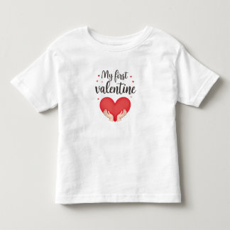Pour Les Tous Petits My First Valentine toddler T-Shirt cute heart