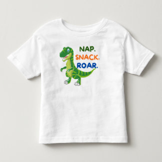Pour Les Tous Petits Nap Snack Roar Dinosaur Toddler T-Shirt 