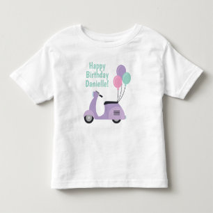 Pour Les Tous Petits Pastel Scooter & Balloons T-shirt personnalisé