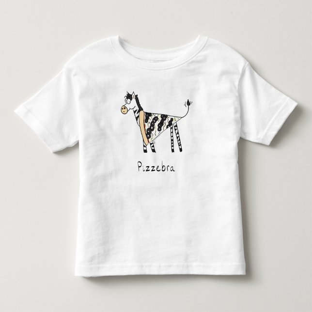 Pour Les Tous Petits Pizzèbre Pizza Zèbre T-shirt de l'enfant (Devant)