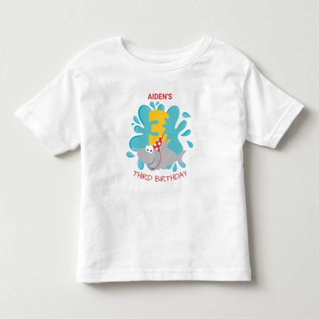 Pour Les Tous Petits Shark Bite Second Anniversaire T-shirt (Devant)