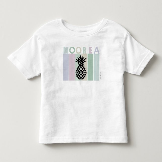 Pour Les Tous Petits T-SHIRT BLANC  BÉBÉ  "Mo'orea" By Itata'e (Devant)