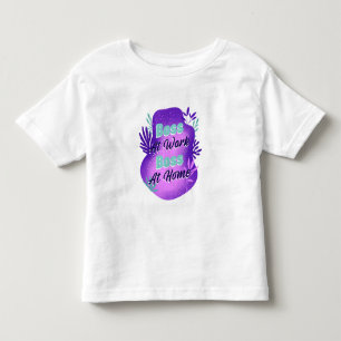 Pour Les Tous Petits T-shirt Boss Au Travail Boss À La Maison Maman Qui