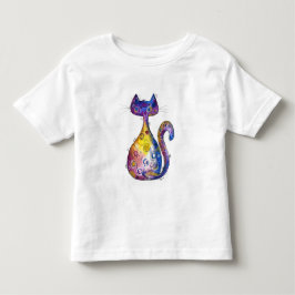 Pour Les Tous Petits T-shirt chat couleur blanc mignon