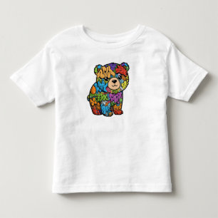 Pour Les Tous Petits T-shirt cool Graffiti Bear Kids'