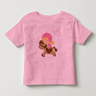 Pour Les Tous Petits T-shirt de coeurs d'équitation