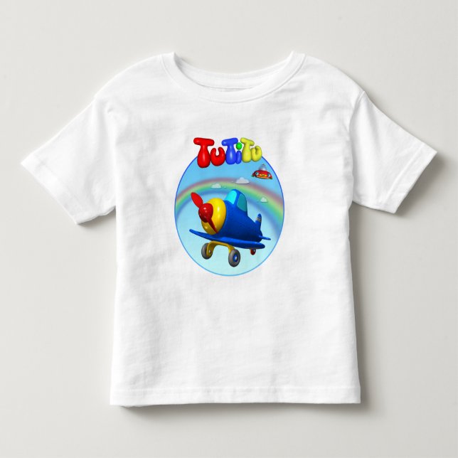 Pour Les Tous Petits T-shirt d'enfant en bas âge d'avion de TuTiTu (Devant)
