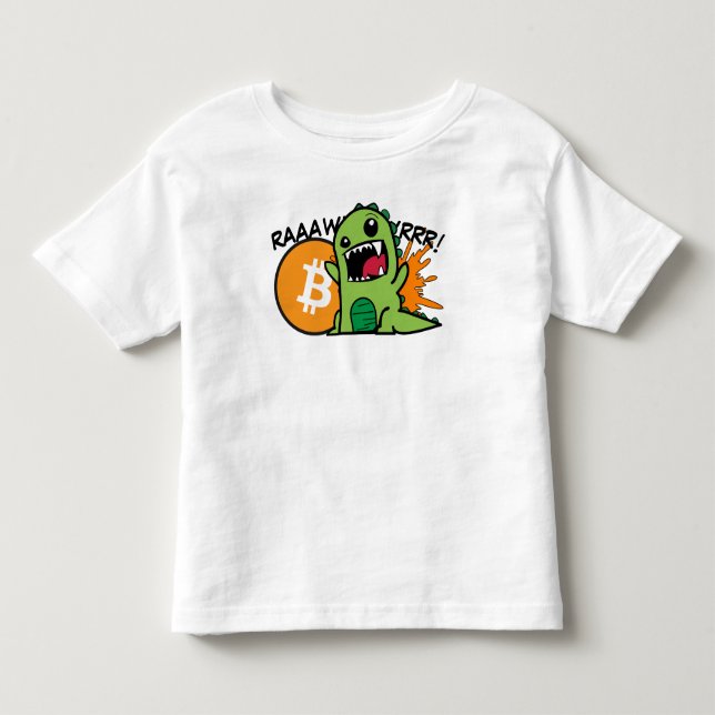 Pour Les Tous Petits T-shirt enfant Bitcoin Dino (Devant)