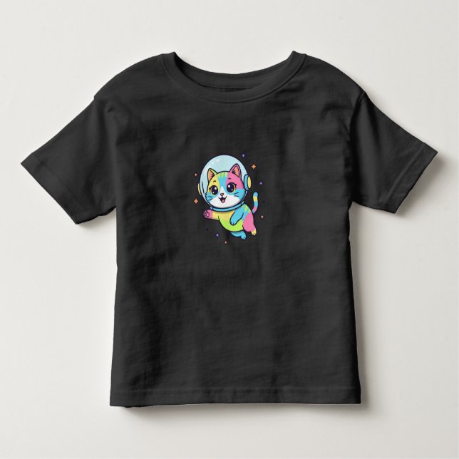 Pour Les Tous Petits T-Shirt Enfant Chat Astronaute (Devant)