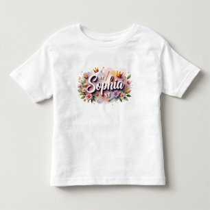 Pour Les Tous Petits T-shirt enfant floral Princesse personnalisée