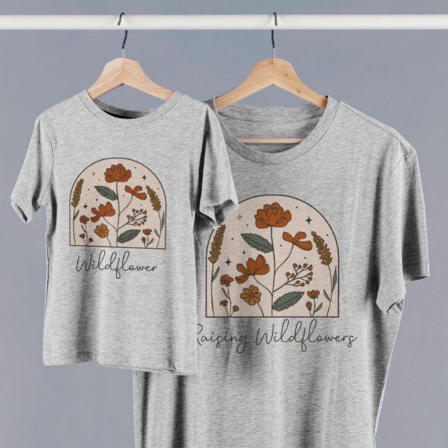 Pour Les Tous Petits T-shirt fille Fleur sauvage Boho (Créateur téléchargé)