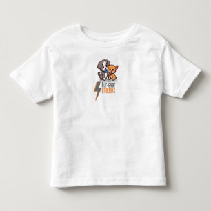 Pour Les Tous Petits T-shirt Fur-ever Friends – Duo de chien et chat mi
