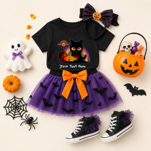 Pour Les Tous Petits T-shirt Halloween Chat Noir