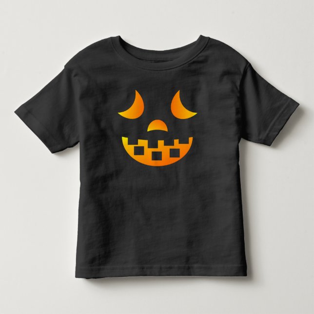 Pour Les Tous Petits T-shirt Halloween Jack-o'-lantern Face Toddler (Devant)