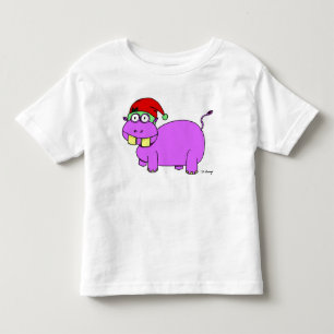 Pour Les Tous Petits T-shirt Hippo de Noël