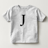 T-shirt initial noir décoré d'un monogramme de la