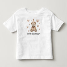 T-shirt personnalisé Ourson d'anniversaire bébé