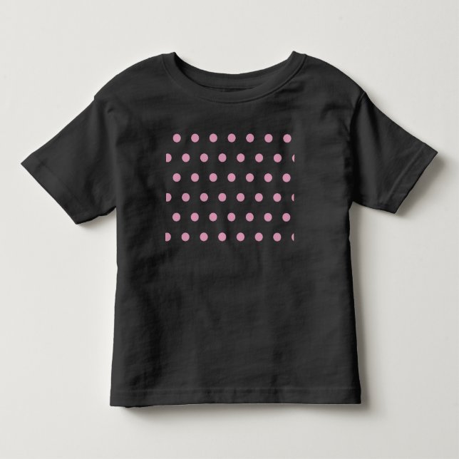 Pour Les Tous Petits T-shirt Polka Dot Toddler (bleu et rose de minuit) (Devant)