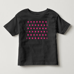 Pour Les Tous Petits T-shirt Polka Dot Toddler (noir et rose néon)