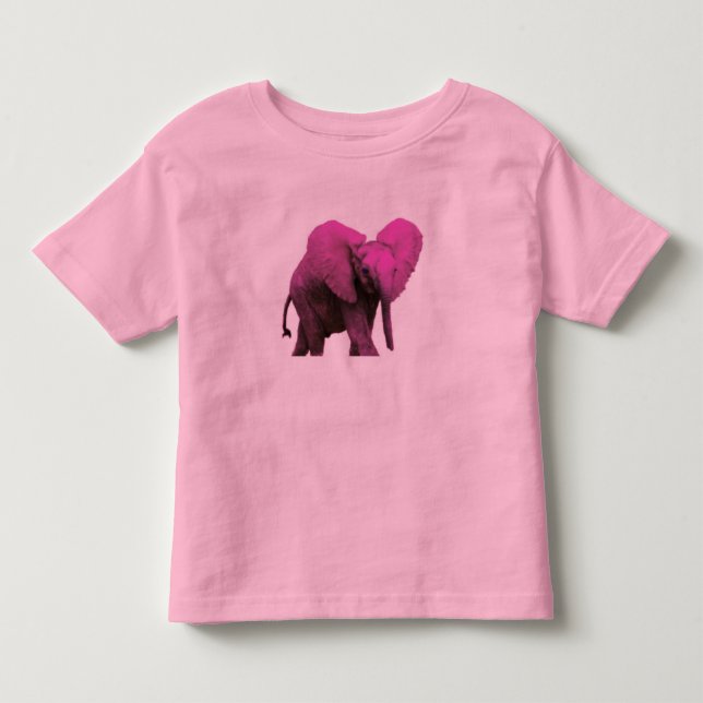 Pour Les Tous Petits T-shirt rose Elephant Toddler (Devant)