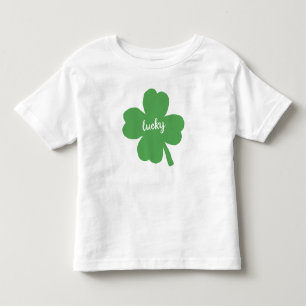 Pour Les Tous Petits T-shirt shamrock Irlandais Peinture Silhouette Enf
