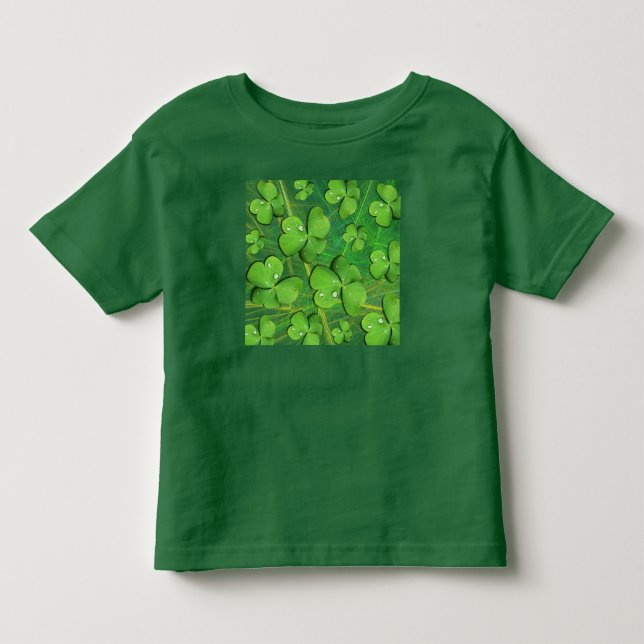 Pour Les Tous Petits T-shirt Shamrock vert St Patrick's Day (Devant)