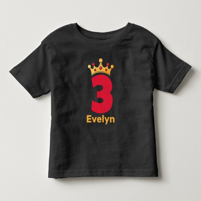 Pour Les Tous Petits Trois et une T-shirt Crown-Toddler (Devant)
