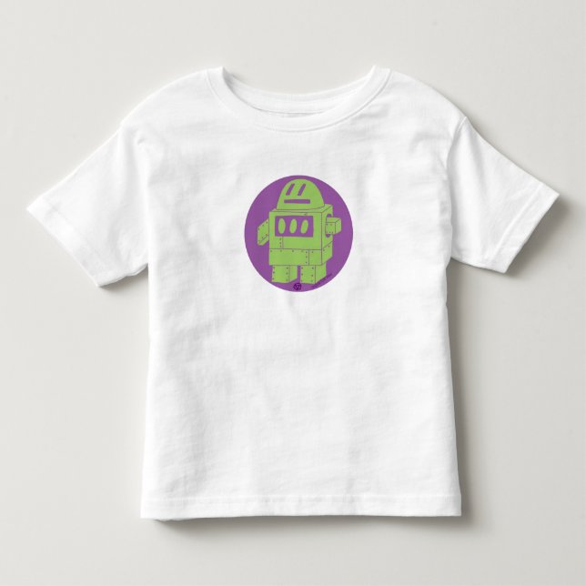 Pour Les Tous Petits Vert et pourpre badine le T-shirt (Devant)