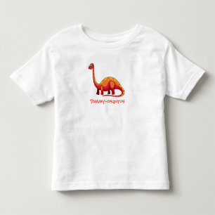 Pour Les Tous Petits Your Child's Name Dinosaur Design Toddler T-shirt