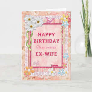 Pour l'ex-femme, carte d'anniversaire de métier