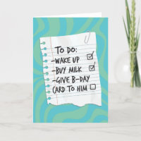 Pour Lui Faire Liste Carte Anniversaire