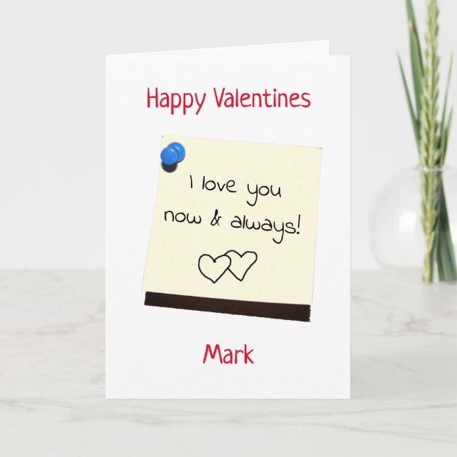 Pour lui poster il amour note valentines carte (Devant)