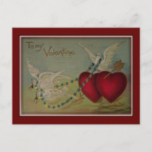 Pour ma carte postale Saint Valentin Coeurs et Dos