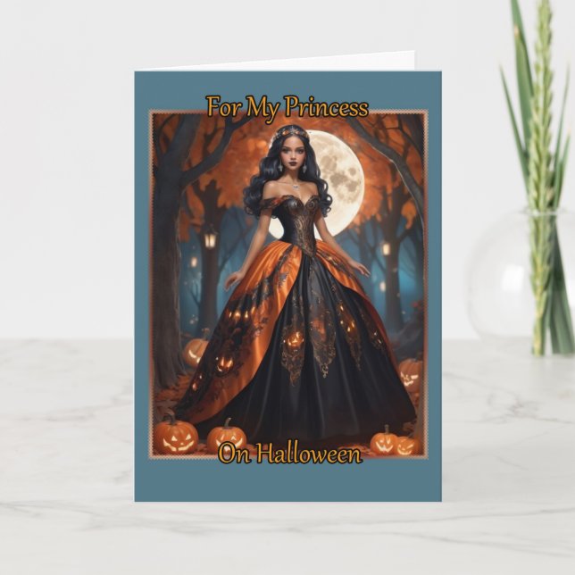Pour ma princesse sur la carte Halloween (Devant)
