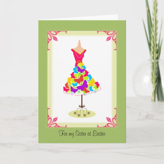 Pour ma soeur à la carte de Pâques (Devant)