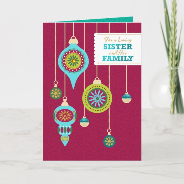 Pour Ma Soeur Amoureuse Et Sa Famille | Carte de N (Devant)