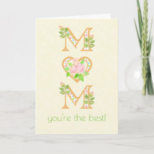 Pour maman à la fête des mères avec la carte Roseb