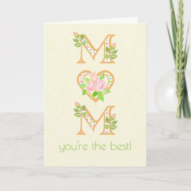 Pour maman à la fête des mères avec la carte Roseb (Devant)