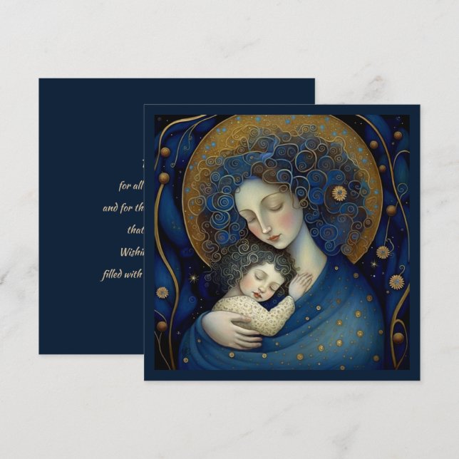 Pour maman, le jour de la fête des mères. Carte mè (Devant / Derrière)