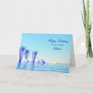 Pour neveu, une carte d'anniversaire d'eau paisibl