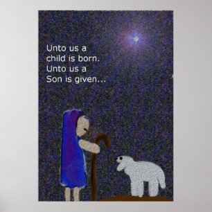 Pour nous un enfant est né Affiche de Noël