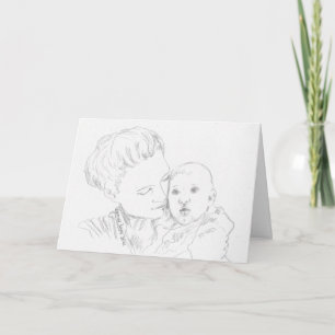 "Pour nous un enfant est né" Carte de Noël