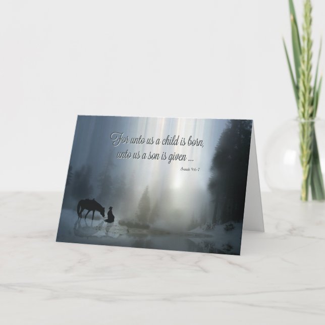 Pour nous un fils est né, Cowboy Cartes de Noël (Devant)