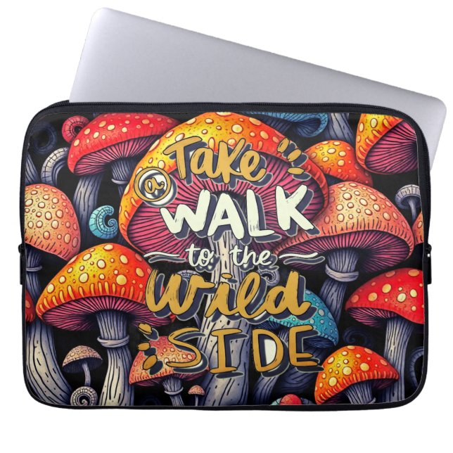 Pour Ordinateur Portable Housse d'ordinateur Champignon Wild Side (Devant)